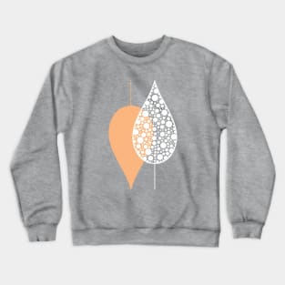 Drop shaped abstract leaves art Crewneck Sweatshirt